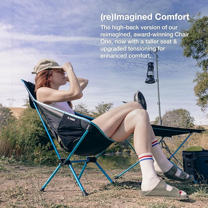 Helinox Chair One Highback (re) High-Performance Camping Chair,2.6lbs, Camping Chairs High Back, Packable, Portable, Camping, Hiking, Travel, Coyote Tan