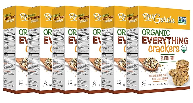 RW Garcia Organic Everything Crackers, Gluten Free, 5.5oz boxes, 6 pack
