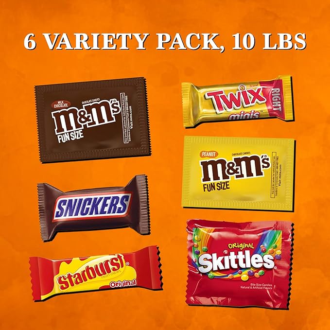 Halloween Candy 10lb Box of Chocolate Fun Size Candy Bars Assortment by Rebel Smuggling Galactic Emporium