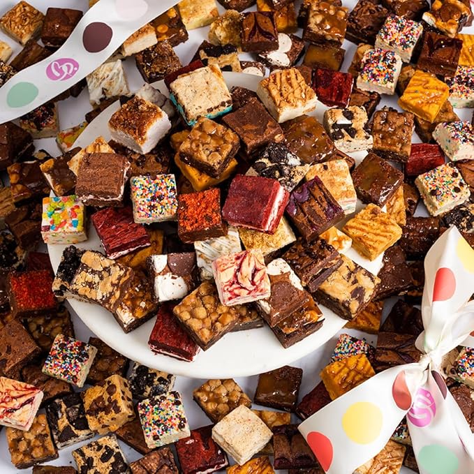 Brownie Points Baby Brownies, 200-Individually Wrapped, Fine and Fresh Ingredients, Gift Box and Gifts Baskets for all Occasions, Fudge Chocolate Brownies, Baked from Scratch, Gourmet Sweet Desserts