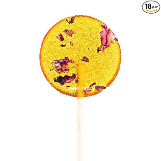 Sparko Sweets Natural Honey Rose Tea Lollipops, 18 Pieces, Handcrafted in USA, No Artificial Ingredients, No Corn Syrup, 0.75 Pound – Perfect for Tea Stirrers and Gifts