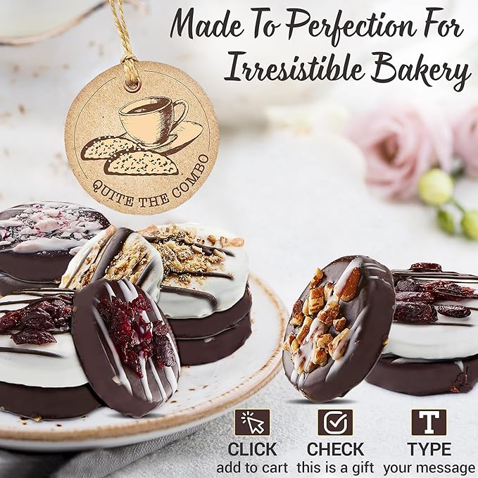 Pastry Perks 12 Gourmet Chocolate-Covered Cookies, Valentine’s Day Gift Basket – Delicious Treats for Him, Her, and Grandma – Holiday Food Delivery Gift Ideas