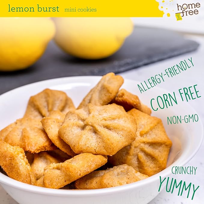 Homefree Treats You Can Trust Gluten Free Mini Cookies, Single Serve, Lemon Burst, 1.0 Ounce (Pack of 30)…