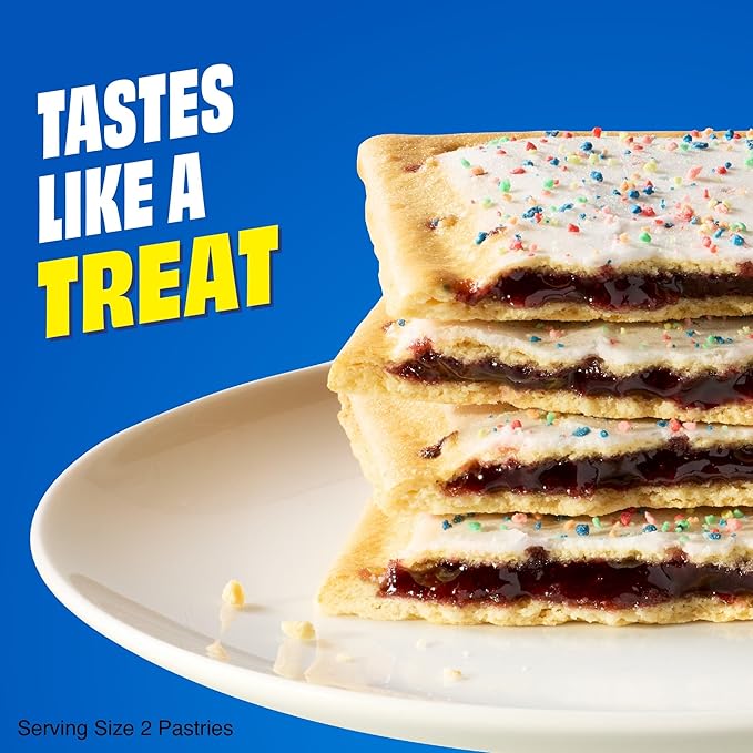 Pop-Tarts Protein Toaster Pastries, 10g Protein, Bumpin' Blueberry (96 Pop-Tarts)