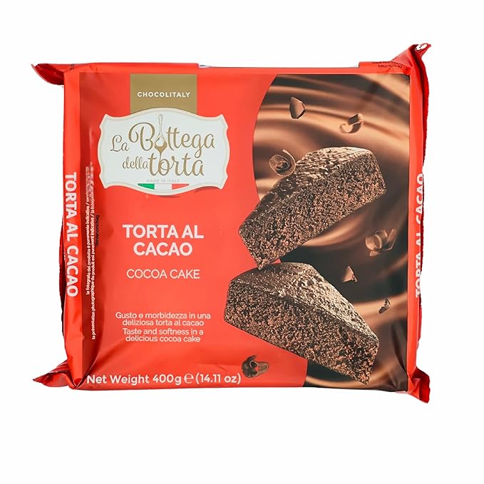 Chocolitaly Italian Cake – Cacao Chocolate Flavor | 400g Each | Pack of 3 | Soft & Moist Cocoa Sponge Dessert | Made in Italy | Shelf-Stable & Ready to Serve