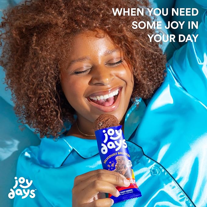 Joydays Double Chocolate Cookies, Low Sugar, Protein & Fiber Snack, 5g Fiber & 4g Protein Per Serving, Soft-Baked, Blood Sugar Friendly, Dietitian & Chef Crafted Healthy Snack, 3-Pack
