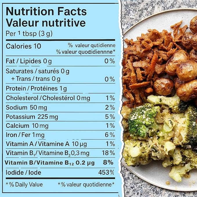 Aqua Veggies Organic Atlantic Dulse Flakes 227g 1/2lbs, Hand-Harvested, Sun-Dried Bay of Fundy, Excellent Source of Vitamins B6, B12, Iron, Iodine, Protein, Calcium and Fibre (Flake 227 Grams)