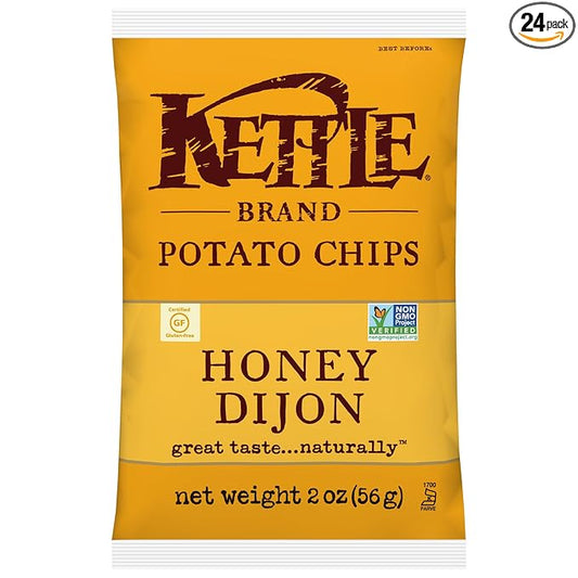Kettle Brand Potato Chips, Honey Dijon Bags, 2 Ounce (Pack of 24)