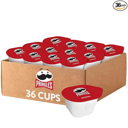 Pringles Potato Crisps Chips, Lunch Snacks, On-the-Go Snacks, Original (36 Cups)