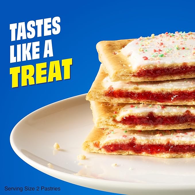 Pop-Tarts Protein Toaster Pastries, 10g Protein, Slammin' Strawberry (96 Pop-Tarts)