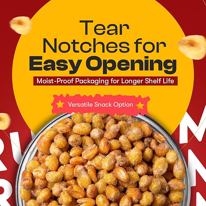 Three Amigos Corn Nuts Suger Free, 100% Vagan, Peanut Free Non-GMO (All Natural Ingredients) Guilt-Free snacking Toasted Corn Kernels in Reseable Bag - Crunchy & Munch Snack (12 OZ) (12 oz, Smooked BBQ)