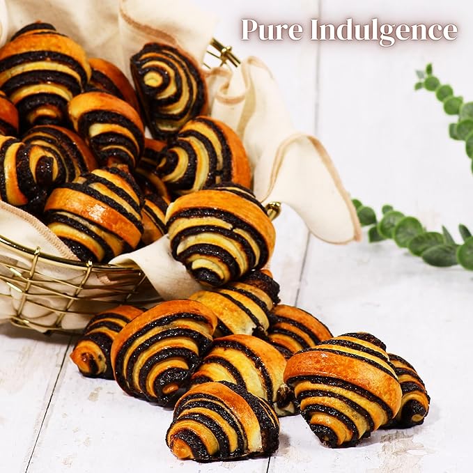 Rugelach Pastries | Chocolate Croissant | Chocolate Babka Bread | Breakfast Pastry | Coffee Snack| Kosher, Dairy & Nut Free | Holidays, Parties & Birthdays | 13 oz. Stern’s Bakery