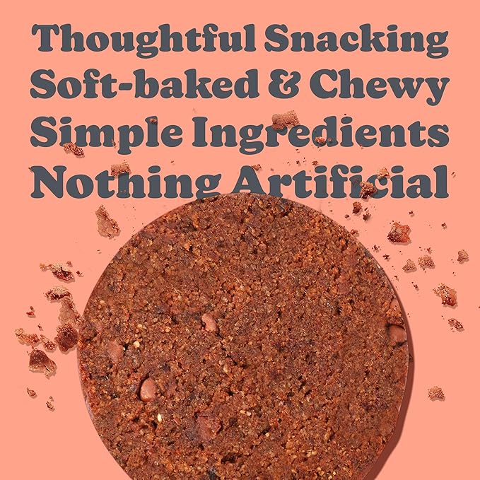 Love + Chew Superfood Soft Baked Vegan Cookies, Gluten Free, 7g Plant Based Protein Cookie, Healthy Snacks for Adults or Kids, Refined Sugar Free, Individually Wrapped, Pumpkin Chocolate Chip, 10 Pack