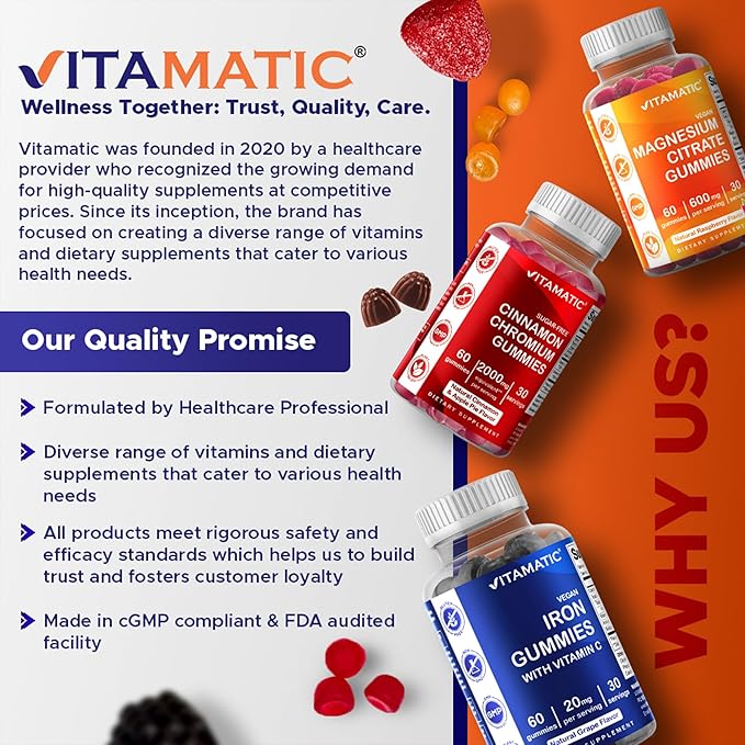 Vitamatic Tart Cherry with Celery Seed Gummies – 4000mg Equivalent Per Serving (from 10:1 Extract, 400mg) - 2-Pack