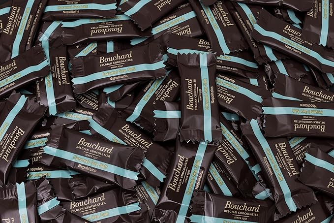 Bouchard Belgian Milk Chocolate Caramel Sea Salt Napolitains 35.3 OZ (2.2 LB/1KG)