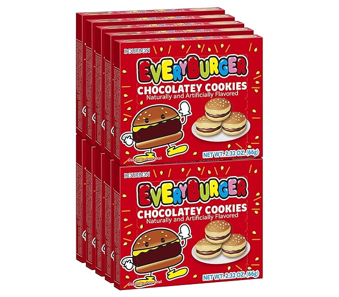 Bourbon Every Burger Chocolate Cookie, 2.32 Ounce (Pack of 10)