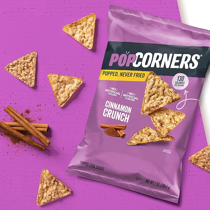 PopCorners Popped Corn Snacks, Cinnamon Crunch, 1 Ounce (Pack of 20) (Packaging May Vary)