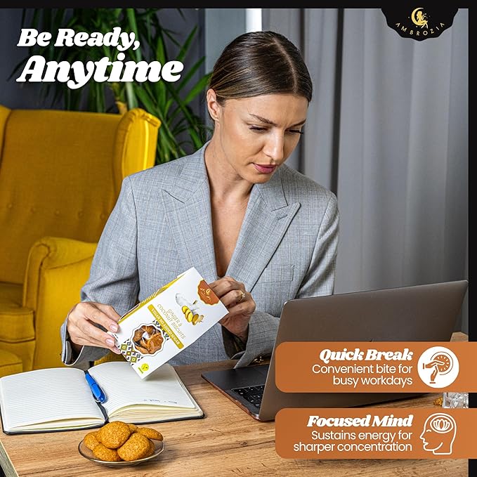 Ambrozia Vegan Snack Biscuits – Ginger & Coconut - Soft Baked, No Added Sugar, Clean Label, High Fiber & Wholesome Ingredients, Kid-Friendly, Healthy Snacks for Active Lifestyles, 4 x 4.58 Oz