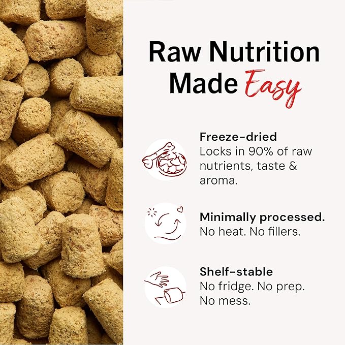 Stella & Chewy's Freeze-Dried Raw Tantalizing Turkey Meal Mixers- Dog Food Topper and Mixer - Made with 95% Cage-Free Turkey, Organs & Bone - Perfect for Picky Eaters - Grain-Free - 3.5 oz