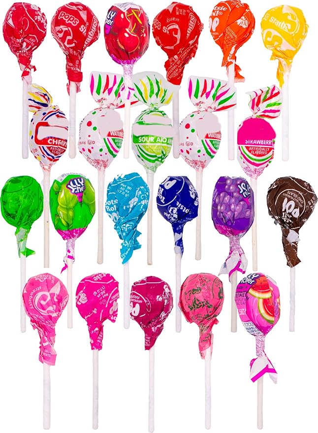 Niro Gift Assortment with 22 Filled Lollipops - Filled With Chocolate Taffy, Gum, Fruit Flavors - Ideal Party Favors, Bulk Candy for Events and Celebrations