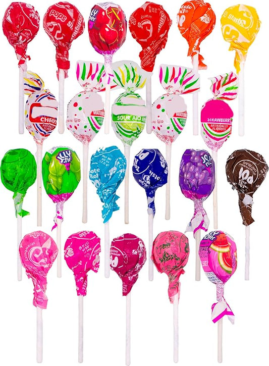 Niro Gift Assortment with 22 Filled Lollipops - Filled With Chocolate Taffy, Gum, Fruit Flavors - Ideal Party Favors, Bulk Candy for Events and Celebrations