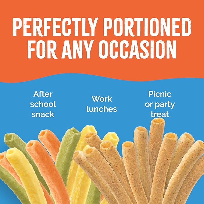 Sensible Portions Veggie Straws - Garden Snacks Variety Pack, Sea Salt, Ranch, Cheddar, Apple Cinnamon, Gluten Free Bulk Snacks, 1 Oz (Pack of 24)