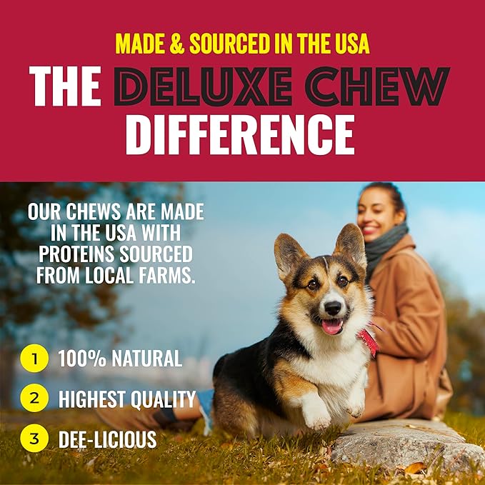 etta says! Deluxe Chews for Dogs – Lamb Dog Treats – Made and Sourced in The USA, Grain-Free, Easy to Digest, Won’t Stain Carpet (20 Count, Pack of 1)
