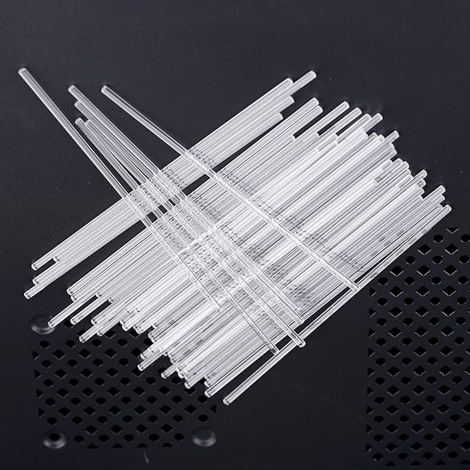 LSYGXYZ 50 Pieces Acrylic Lollipop Sticks, Clear Cake Pops for Candy Dessert Chocolate Handmade DIY, 4 Inch(3mm Diameter)