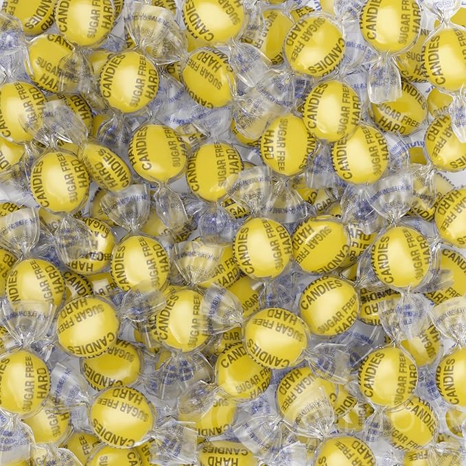 Cambie Sugar Free Hard Candy, 1 lb of Sugar Free Candy Individually Wrapped, Lemon Drops