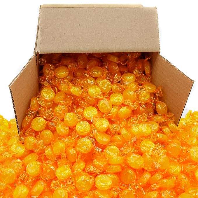 BUTTERSCOTCH Hard Candy Discs 1 lb – Bulk Bag, Sweet & Buttery Flavor, Individually Wrapped (78 Pieces)
