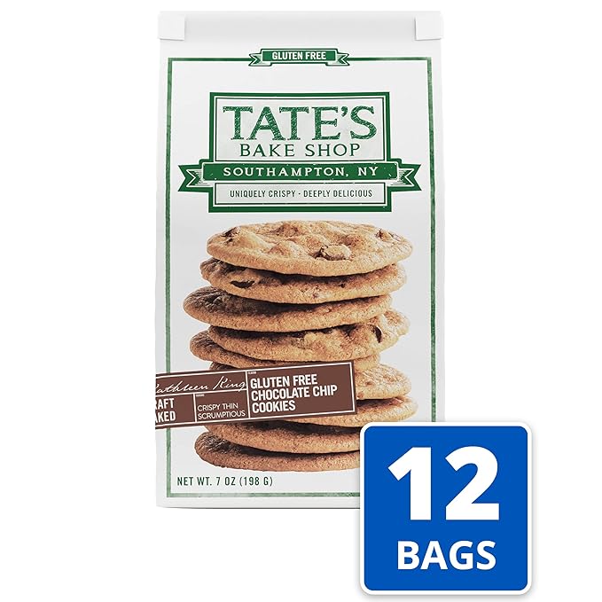 Tate's Bake Shop Gluten Free Chocolate Chip Cookies, 12-7 Ounce Bags, 12Count