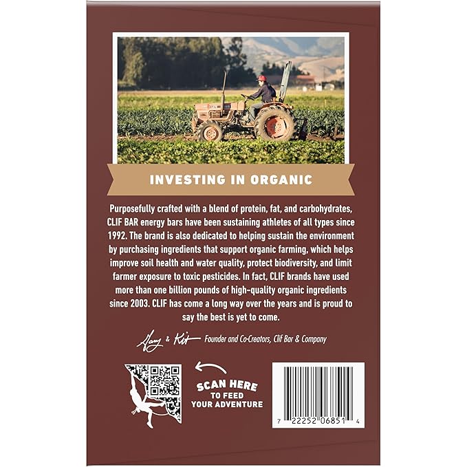 CLIF BAR - Energy Protein Bars - Chocolate Brownie - Made with Organic Oats - Energy Bars - Non-GMO - (15 Pack)