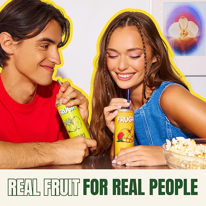 FRUGA Passion Fruit Sparkling Fruit Super Soda | Prebiotic Soda Drink, Low Calorie, Healthy Soda Benefits and Vitamin Boost - 12 Fl Oz (Pack of 12)