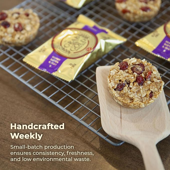 Grab The Gold Cranberries Peanut Butter & Jelly Protein Snack Bars | 11g Plant-Based Protein Bars with Organic Oats, Whole Food Nutrition | Gluten-Free, Vegan, High-Fiber | 14 Bars Amazon Exclusive