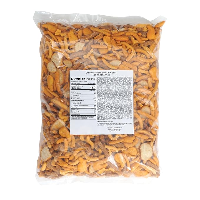 Cheddar Lovers Snack Mix, 2 Pound Bulk Bag, Hampton Distribution