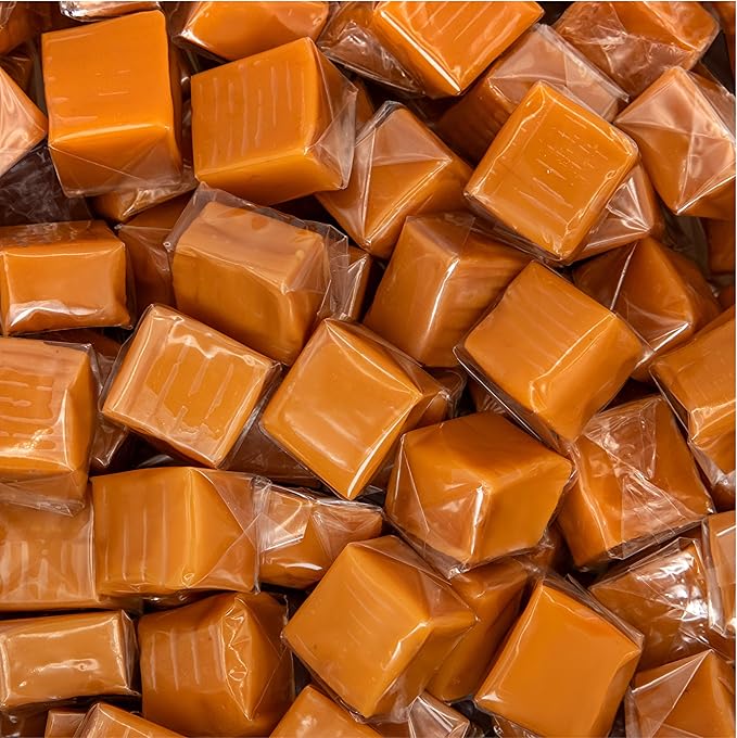 Caramel Cubes Candy - 2 Pound Bulk Pack (About 135 Count) - Classic Creamy Squares - Individually Wrapped