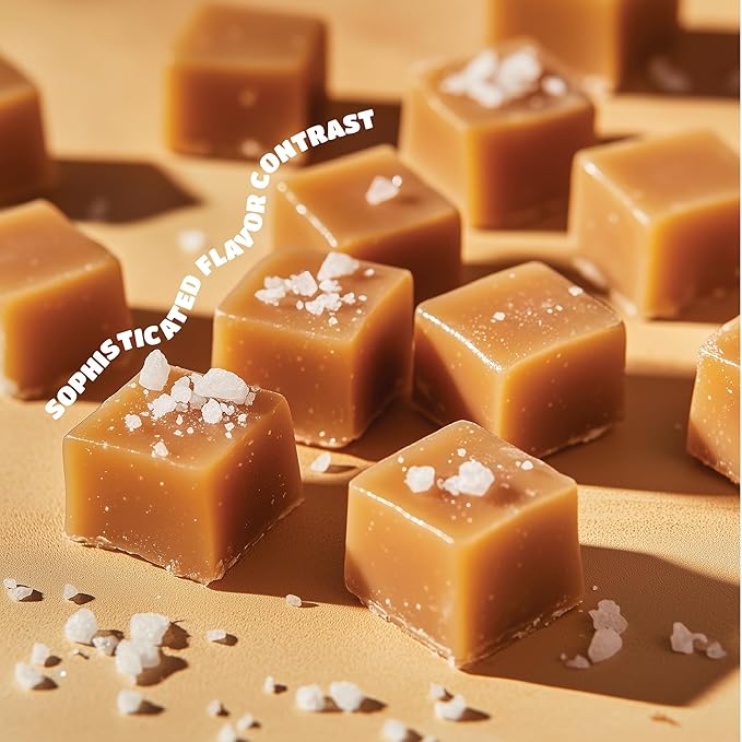Sea Salt Caramel Cubes Candy 2 Pounds, Individually Wrapped, Bulk Pack (About 150 Count)