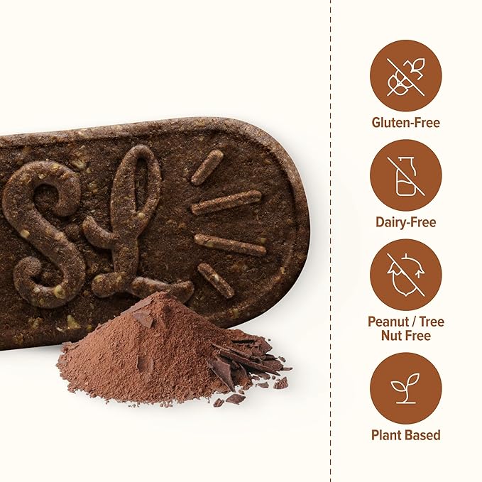 Sweet Loren's Vegan Breakfast Biscuits | Chocolate | 4g Protein, 19g Whole Grains | Plant Based, Gluten Free, Dairy Free, Nut Free Snacks | 6 Pack (30 Total Biscuits, 1.6 ounce each)