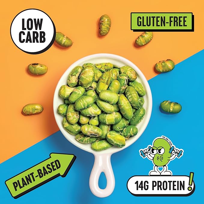 The Only Bean Crunchy Roasted Edamame Bean Snacks (5 Flavors), Healthy Snacks for Kids and Adults, High Protein Snacks, Low Carb Snack, Keto-Friendly, Gluten-Free, Vegan, 4 Ounce (Pack of 5)