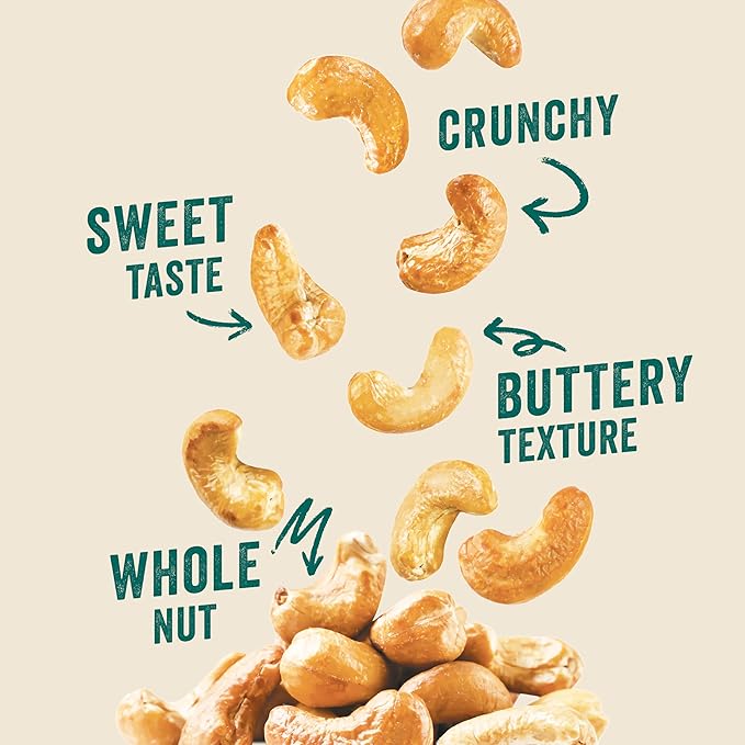 IChoose Go Nuts – Premium Cashews, High Protein Plant-Based Snack, 2 oz per Pack (20 Packs, Seasalt)
