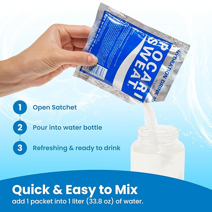 Pocari Sweat Electrolyte Drink, 20 Box Case, 5 Packets Per Box, 100 Packets Total – Hydration, Replenishment & Recovery Beverage