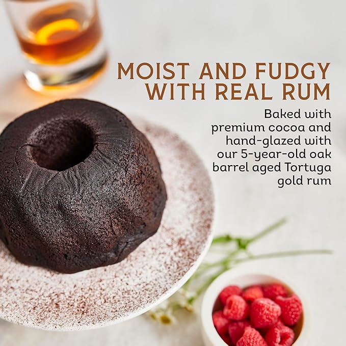 TORTUGA Caribbean Chocolate Rum Cake - 16 oz - Case of 20 - The Perfect Premium Gourmet Gift for Stocking Stuffers, Gift Baskets, and Christmas Gifts - Great Cakes for Delivery