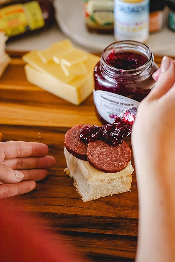 Dan the Sausageman Signature Gift (Nordic Fusion) Gift Basket – Gourmet Snacks with Summer Sausage, Cheese, Crackers, Lingonberry Sauce – Holiday, Thank You, Mother’s Day, Meat and Cheese, Snack Box