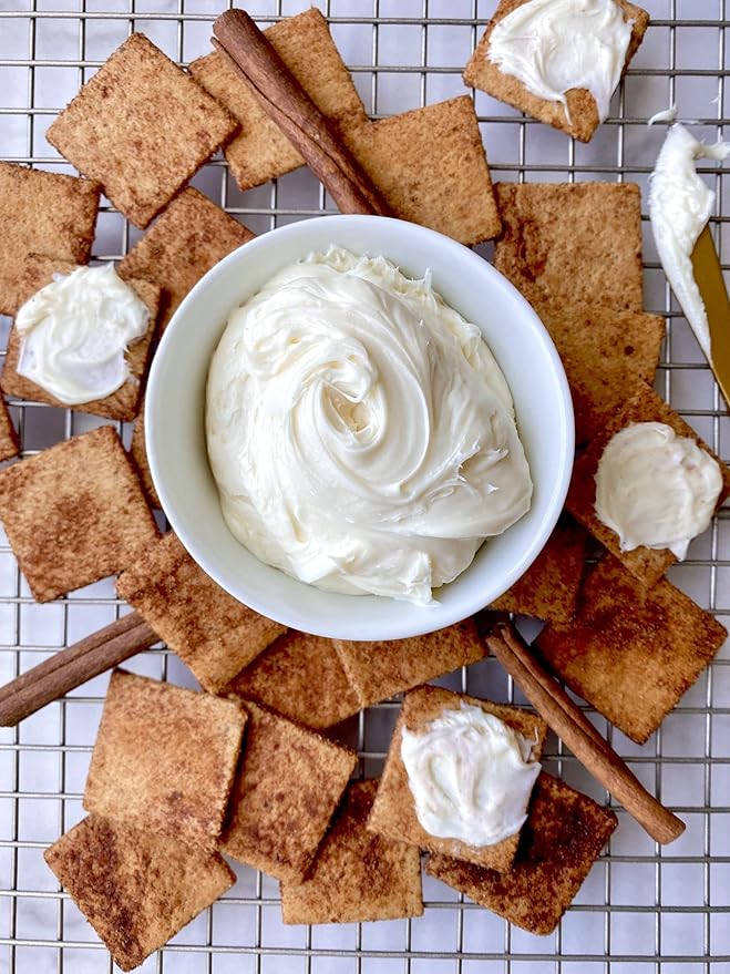 Cinnamon Almond Flour Crackers by Real Phat Foods - Low Carb, Gluten-Free Keto Snack - Pack of 3 (Sweet Cinnamon Crunch)