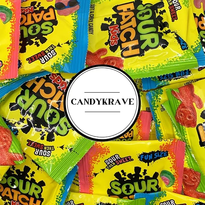 SourPatch Kids Soft & Chewy Candy - Assorted Flavors - 2 lbs Individually Wrapped Sweet & Sour Candy Pack - Delicious Gummy Treats for Pinata Stuffers, Movie Nights, Birthdays, Pantry & Baby Showers
