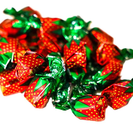 Strawberry Bon Bons - 2 lbs of Delicious Chewy Filled Sweet Individually Wrapped Hard Sucking Candy
