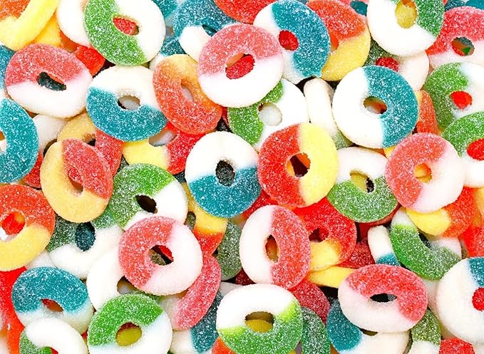 4 lb Bulk Mixed Gummy Candy Rings – Sweet, Fruity, Chewy Candy for Parties, Baking, Candy Buffets & Snacking