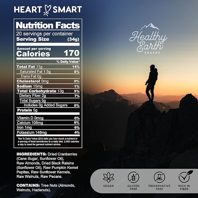 Mixed Nuts Unsalted | Trail Mix | Trail Mix without Peanuts | Gourmet Snacks, Protein Snacks, Gluten Free, No Preservatives, High Fiber (Wellness Support)
