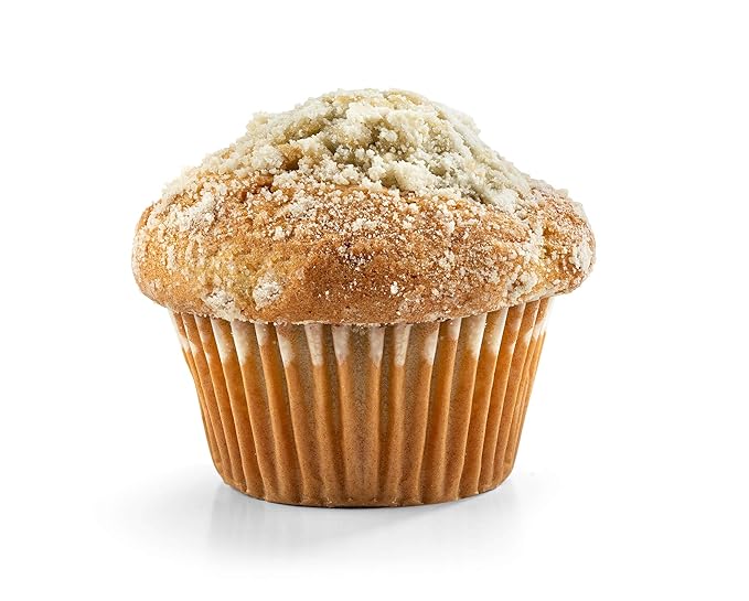 Fresh Bakery Muffins | 4 Blueberry Muffins Individually Wrapped | Blueberry Muffins | Delicious Coffee Cake | 4 oz Per Muffin | Stern’s Bakery (Blueberry)