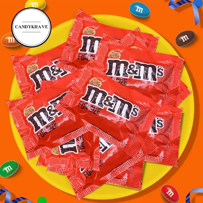 M n M's Peanut Butter Milk Chocolate Candy - 2 lbs Bulk Pack - Individually Wrapped Fun Size Candy for Freshness - Colorful Delicious Sweets for Kids, Adults, Pantry, Office & Birthdays